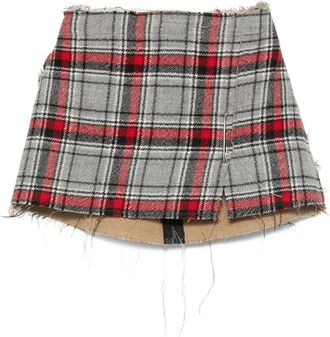R13 Minigonna tartan - Grigio
