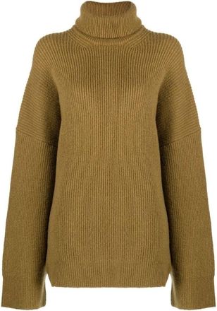 The Attico Groene Casual Wollen Trui Grace - Dames - Coltruien - Groen - L - Wol - Truien & Vesten