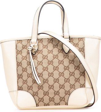 Gucci Pre-owned Womens Gg Canvas Tote Adjustable Strap - Beige Textile - One Size