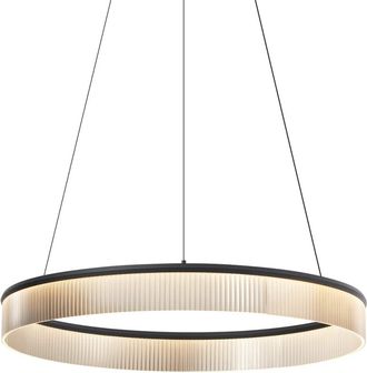 QAZQA L&aacute;mpara colgante moderna negra LED 78 cm