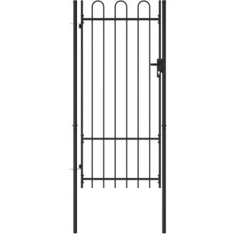 vidaXL Puerta De Sellado Individual Con Acero Negro De 1x2m Superior - 234134