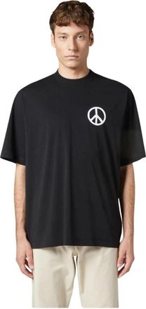 Marcelo Burlon Katoenen T-shirt - Heren - T-shirts - Zwart - XS - Katoen - Tops