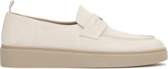 Kazar Minimalistische Suede Slip-On Sneakers - Heren - Loafers - Beige - 42 EU - Leer - Schoenen