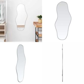 vidaXL Specchio da Parete Argento 90x40 cm - Specchio argento - Specchio da trucco