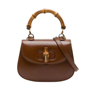Gucci Pre-owned Bamboo Satchel - Dames - Pre-owned - Bruin - Maat: ONE Size Leer