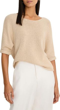 Nic+Zoe Crimpy Roll Sleeve Sweater in Latte at Nordstrom, Size Xx-Large
