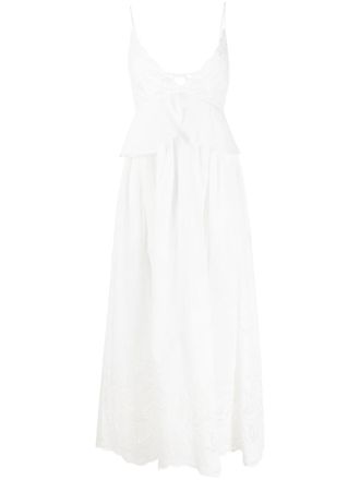 Stella McCartney Broderie anglaise jurk - Wit