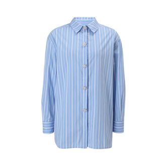 BERENICE Chiara Shirt - Dames - Blouses & Shirts - Blauw - Maat: S Katoen