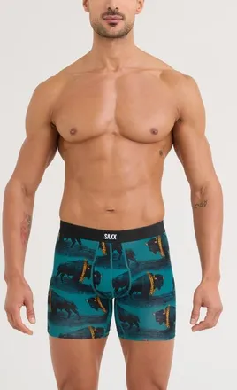 Saxx Vibe Xtra Soft Comfort Boxer Briefs in Bison Bling- Seascpe at Nordstrom, Size X-Large