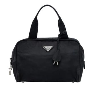 Prada Pre-owned Handbags, female, Black, Size: ONE SIZE Pre-owned Nylon Handbag