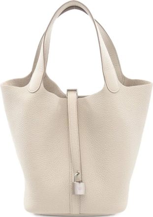 Herm&egrave;s Borsa a mano Picotin Lock MM 2024 - Toni neutri