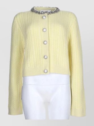 Self Portrait pearl strass knit cardigan