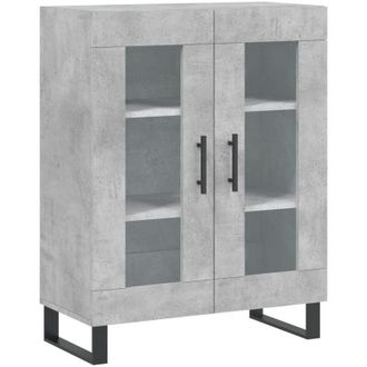 vidaXL Sideboard Concrete Grey 69.5x34x90 cm Engineered Wood Vidaxl