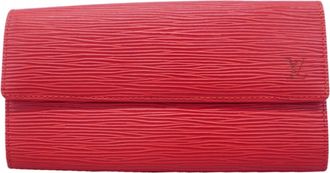 Louis Vuitton Castilian Red Long Wallet (Bi-Fold) (Pre-Owned)