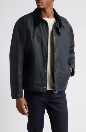 Barbour Transport Wax Jacket in Navy at Nordstrom, Size 40