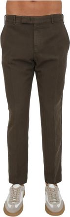 Pantaloni Torino Slim-fit broek - Heren - Slim Fit Broeken - Bruin - 2XL - Katoen - Broeken