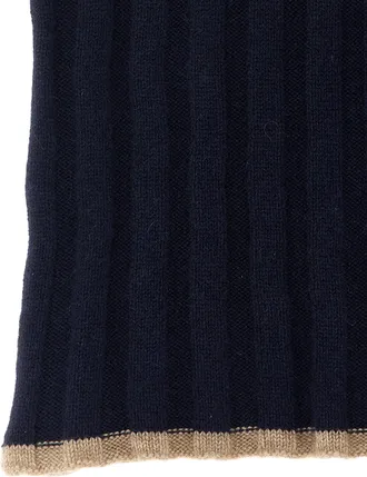 Brunello Cucinelli Pure Cashmere Scarf - Navy
