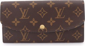 Louis Vuitton Brown Fuchsia Monogram Canvas Long Wallet (Bi-Fold) (Pre-Owned)