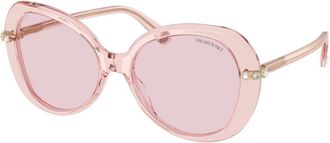 Swarovski Butterfly Sunglasses - female - Swarovski - Sunglasses - Pink - 55 MM - Accessories