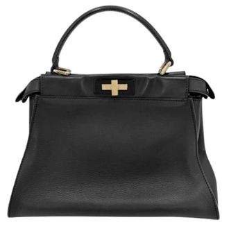 Fendi Pre-owned Peekaboo Handbag - Dames - Vintage Handtas - Zwart - ONE Size - Leer - Vintage