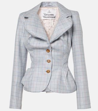 Vivienne Westwood Drunken tartan wool and linen blazer