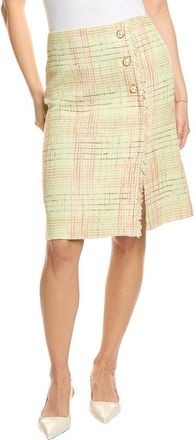 St. John Soft Prince Of Wales Plaid Pencil Skirt