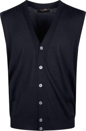 FILIPPO DE LAURENTIIS Memoris F16 V-Neck Button-Up Gilet