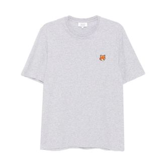 Maison Kitsun&eacute; T-Shirts, male, Gray, Size: 2XL Grey Crew Neck T-shirts and Polos