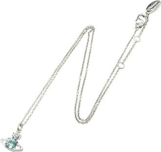 Vivienne Westwood 2020s Reina orb-pendant necklace - unisex - Brass - One Size - Silver