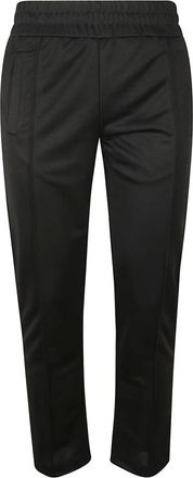 Palm Angels Broeken, Heren, Zwart, M, Polyester, Curved Logo Trainingsbroek