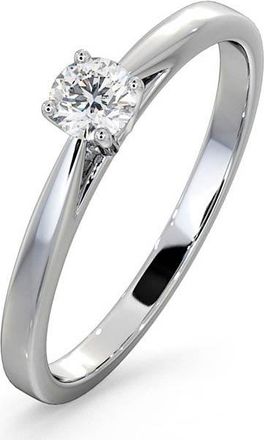 The Diamond Store Engagement Ring Certified Elysia 18K White Gold Diamond 0.25CT