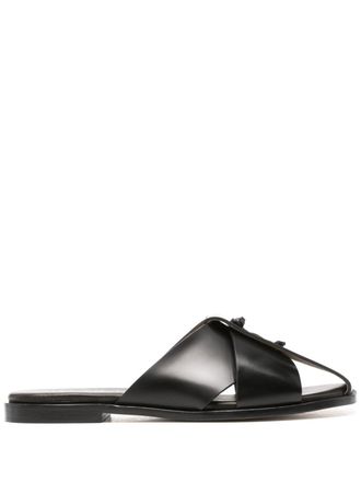Hereu Corema leather mules - Black