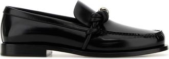 Jil Sander Black Leather Tangle Loafers