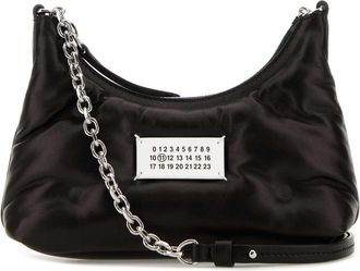 Maison Margiela Black Nappa Leather Micro Glam Slam Hobo Shoulder Bag