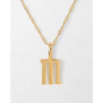 Edge of Ember Solid Gold Initial Necklace at Nordstrom, Size 17