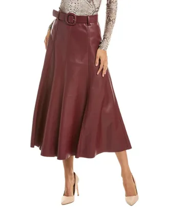 Stella + Lorenzo Belted A-Line Skirt