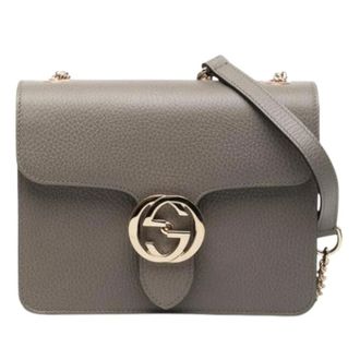 Gucci Pre-owned Shoulder Bags, female, Gray, Size: ONE SIZE Pre-owned Vintage Crossbody Bag