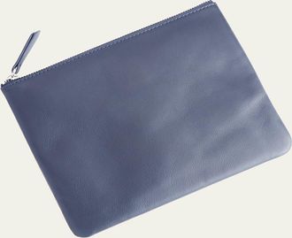 Royce Leather Monogrammed Leather Zuppered Travel Organizer Pouch