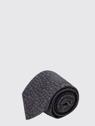 Ferragamo Cravatta in seta con motivo a pois e logo jacquard