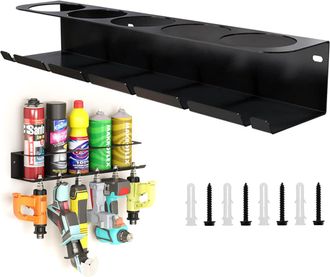OEM Soporte Para Latas, Soporte Para Latas De Aerosol, Accesorio Para Taller De Garaje, Espacio Para 5 Pulverizadores Y 6 Latas De Aire Comprimido, 1 Piez