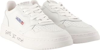 Autry Mens Medalist Low Sneakers - Autry Leather White Calfskin Shoes