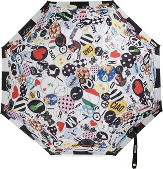 Moschino Parasol With Print, Unisex, Multicolour