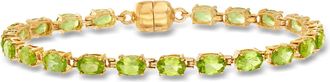 Ross-Simons Peridot Tennis Bracelet in 18kt Gold Over Sterling With Magnetic Clasp