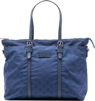 Gucci Pre-owned Gucci GG Nylon Satchel Ladies 387067 493075