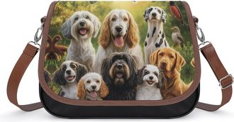 Generic Dogs And Puppies Fashion Womens Crossbody Bags Novelty Handbag Shoulder Bag Purse