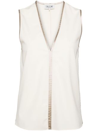 Del Core v-neck vest - Neutrals
