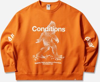 Nike Men s ACG Tuff Fleece Therma-FIT Pullover Crewneck Sweatshirt Safety Orange