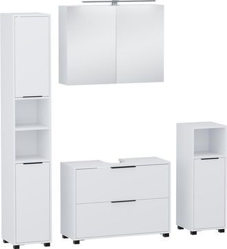 Vicco Conjunto De Muebles De Ba&ntilde;o Alina, Blanco, 4 Partes, Vicco