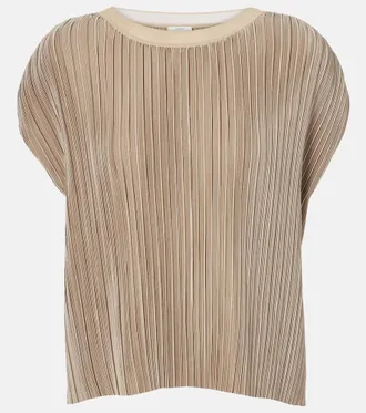 Joseph Cedre pliss&eacute; satin top