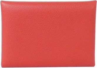 Herm&egrave;s Red Color Coin Purse/Coin Case (Pre-Owned)